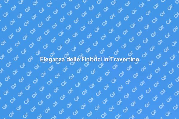 Finitrici in Travertino: Eleganza e Stile