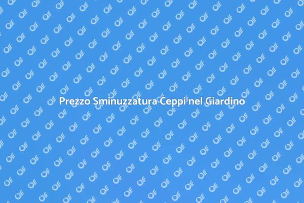 Sminuzzare Ceppi: Costi e Vantaggi