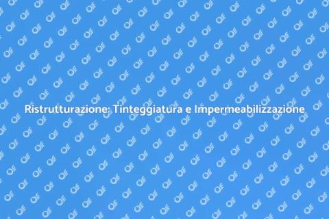 Tinteggiatura e Impermeabilizzazione