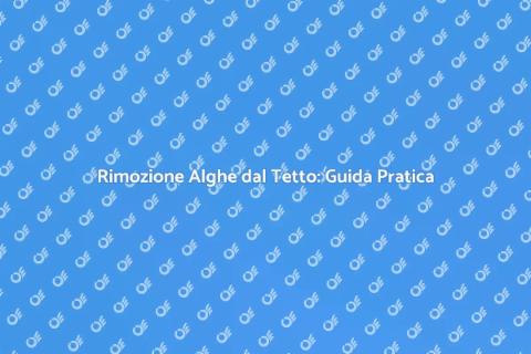 Pulire un Tetto con Alghe Efficace