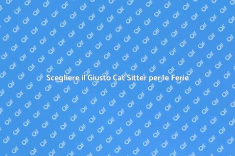 Cat Sitter di Fiducia per le Ferie