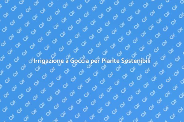 Ottimizza l'Acqua con l'Irrigazione a Goccia