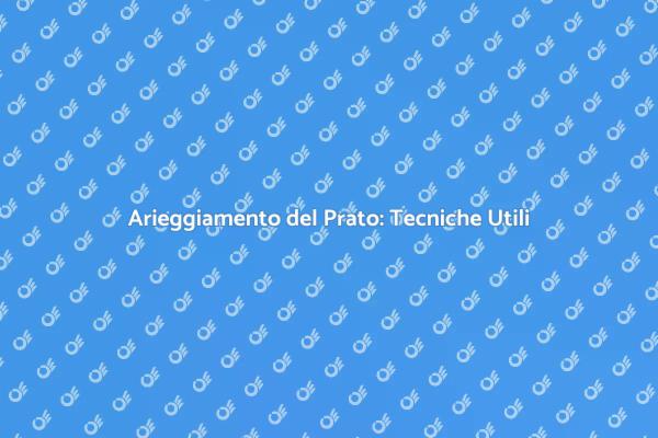Arieggiamento del Prato: Vantaggi e Tecniche