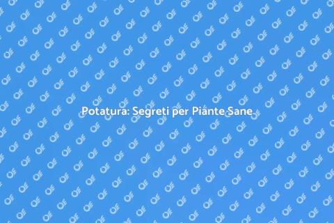 Potatura Piante: Guida Essenziale