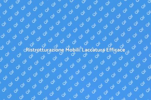 Laccatura Mobili in Legno Verniciato