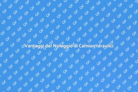 Noleggiare Camion con Sponda Idraulica
