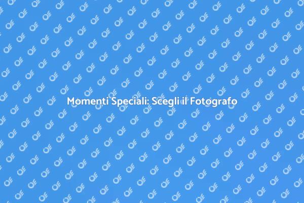 Cattura Momenti Speciali con un Fotografo