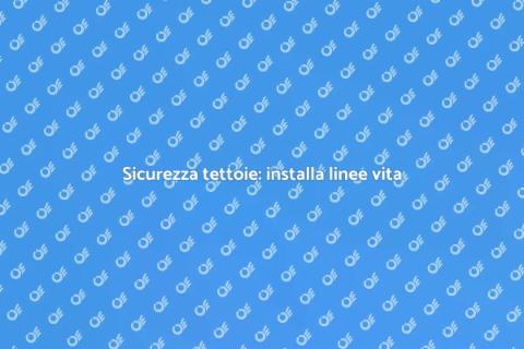 Installare linee vita per tettoie