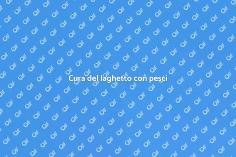 Manutenzione laghetto con pesci
