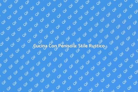 Cucina Rustica con Penisola: Magia