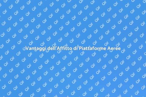 Affitto Piattaforma Aerea per Traslochi