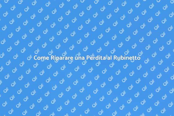Ripara la Perdita del Tuo Rubinetto