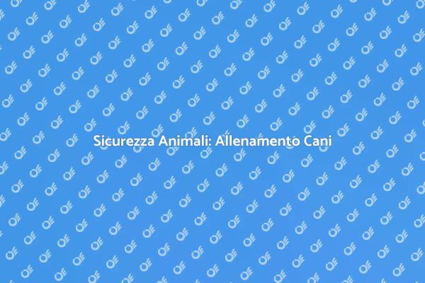 Preparazione Cani per Emergenze