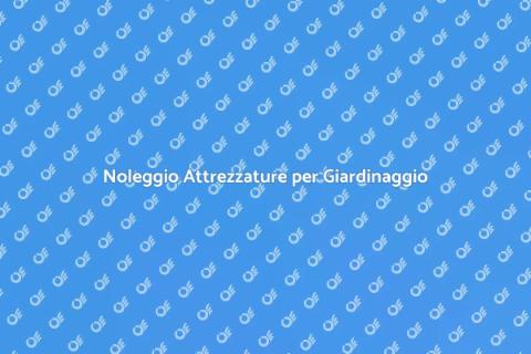 Nolo Macchine Giardinaggio Efficiente