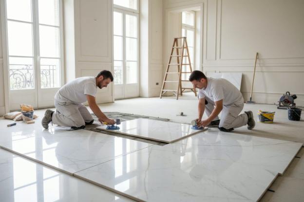 Installare pavimento in marmo