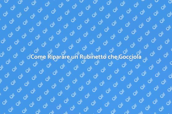 Ripara la Perdita del Tuo Rubinetto