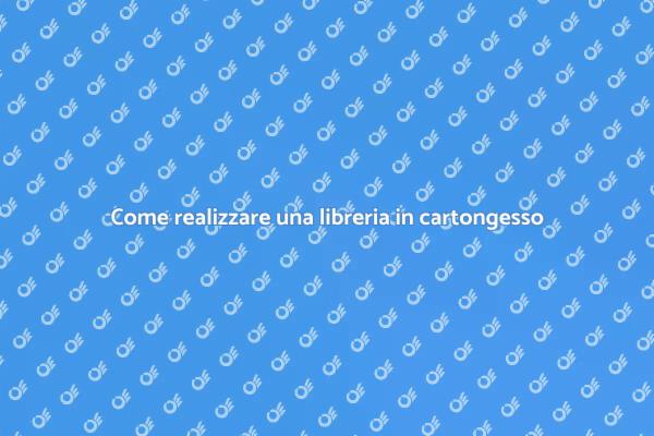 Crea una libreria in cartongesso unica