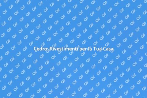 Rivestimento in Cedro: Bellezza e Durabilità