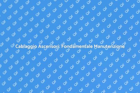 Manutenzione Cablaggio Ascensori Essenziale
