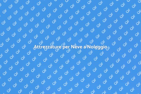 Gestisci la Neve con i Nostri Macchinari