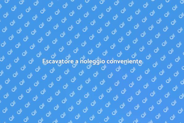 Scegli l'affitto di un escavatore