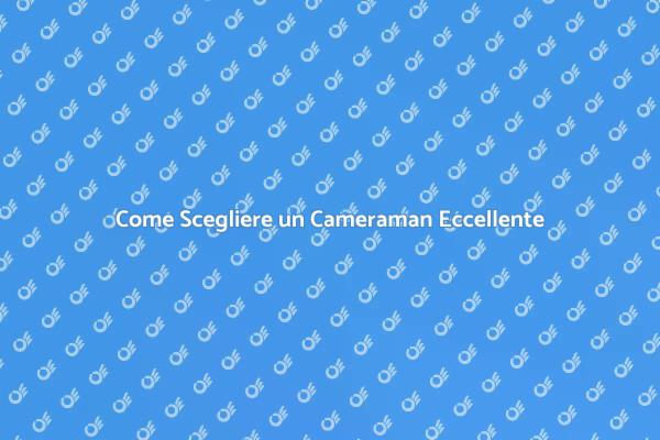 Cattura i Tuoi Momenti con un Cameraman