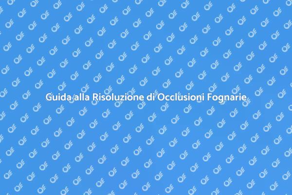 Come Affrontare Occlusioni Fognarie