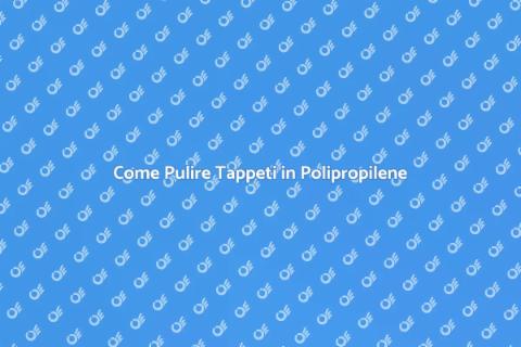 Pulizia Tappeti in Polipropilene