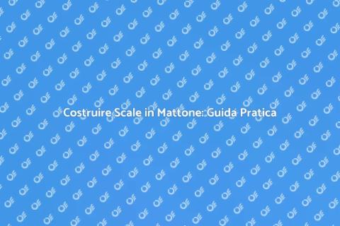 Scale in Mattoni: Eleganza e Funzionalità