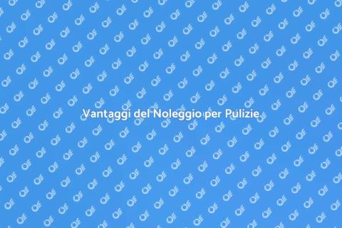 Noleggio Attrezzature per Pulizie