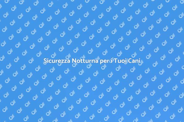 Dog Sitting Notturno: Tranquillità per Te