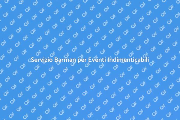 Trasforma il tuo Ricevimento con un Barman