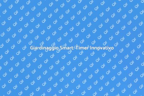 Timer Irrigazione Smart e Innovativo