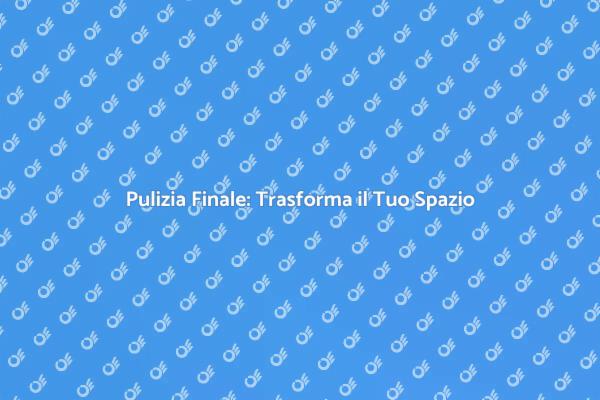 La Pulizia Finale che Fa la Differenza