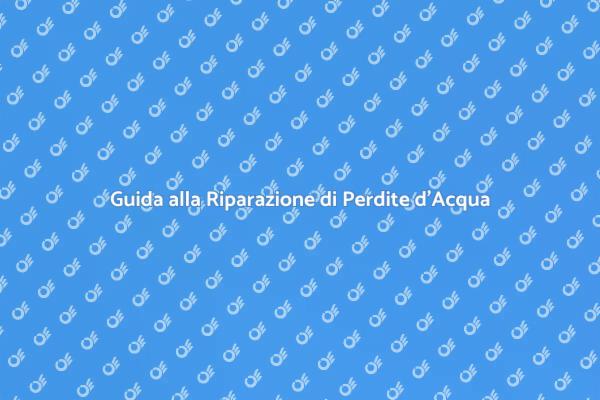 Come Risolvere una Perdita d'Acqua