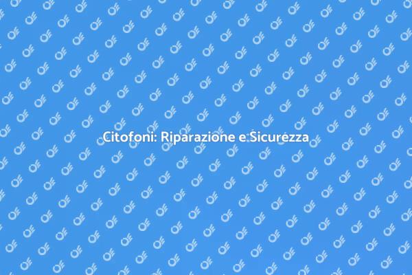 Citofoni: Importanza della Riparazione