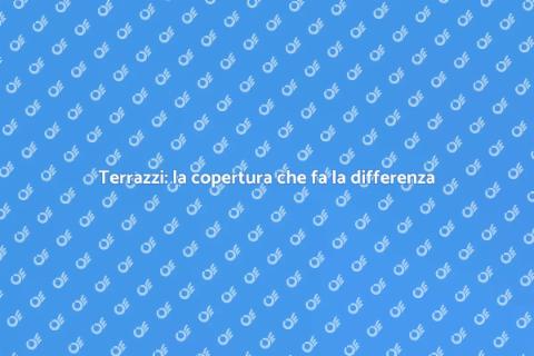 Copertura per terrazzi resistente all'acqua