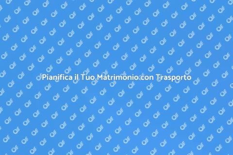 Wedding Planner con Trasporto Incluso