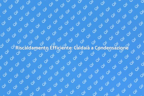 Comfort e Risparmio con la Caldaia a Condensazione