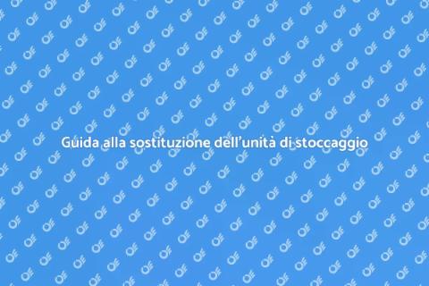 Sostituire l'unità di stoccaggio
