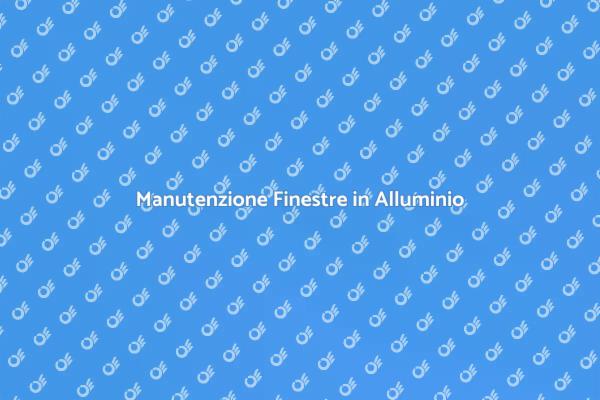 Finestre in Alluminio: Assistenza Necessaria