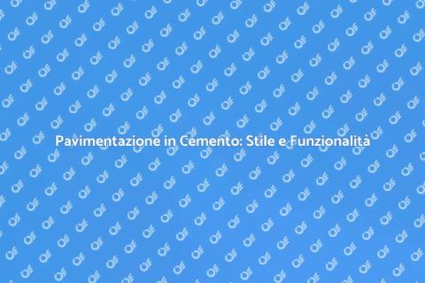 Pavimentazione in Cemento Moderno