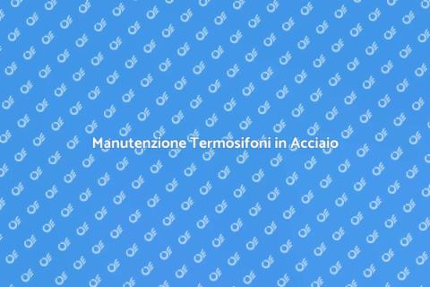 Assistenza Termosifoni in Acciaio