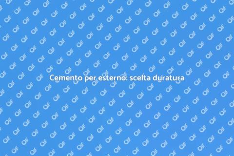 Pavimento in cemento per esterno