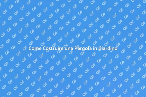 Realizza il Tuo Sogno di Pergola