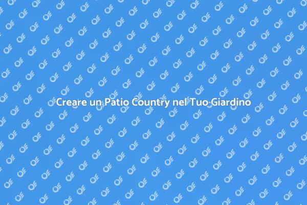 Installazione di un Patio in Stile Country