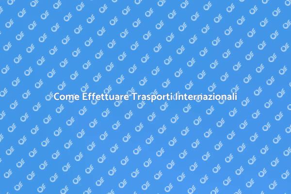 Trasporto Internazionale: Cosa Sapere