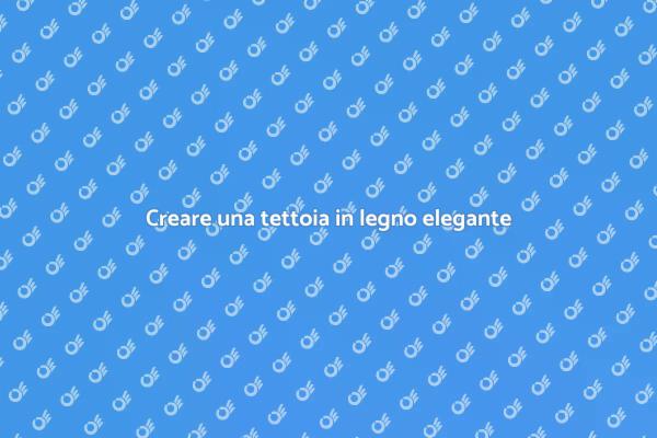 Tettoia in legno: eleganza e funzionalità