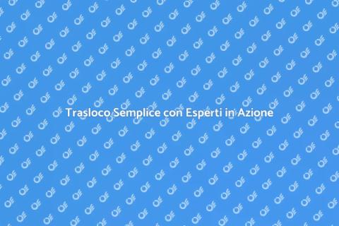 Trasloco Facile e Veloce con Esperti