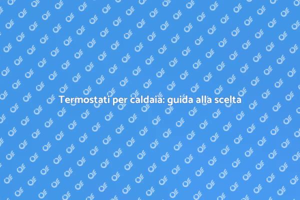 Scegli il termostato per caldaia perfetto